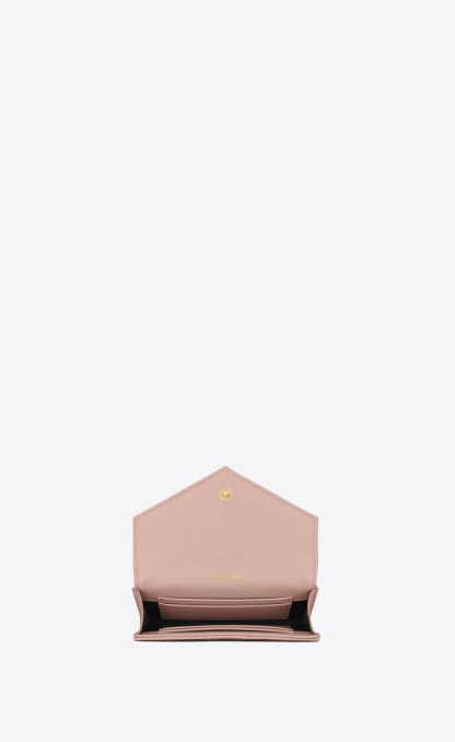 CASSANDRE MATELASSÉ SMALL ENVELOPE WALLET IN GRAIN DE POUDRE EMBOSSED LEATHER